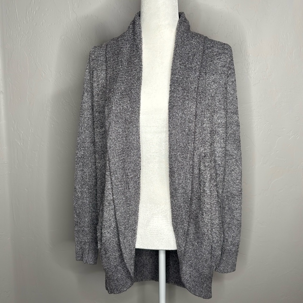 Barefoot Dreams Cozy Chic Light Circle Cardigan blue grey